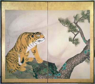 Tiger Screen, Japanese by Maruyama Okyo